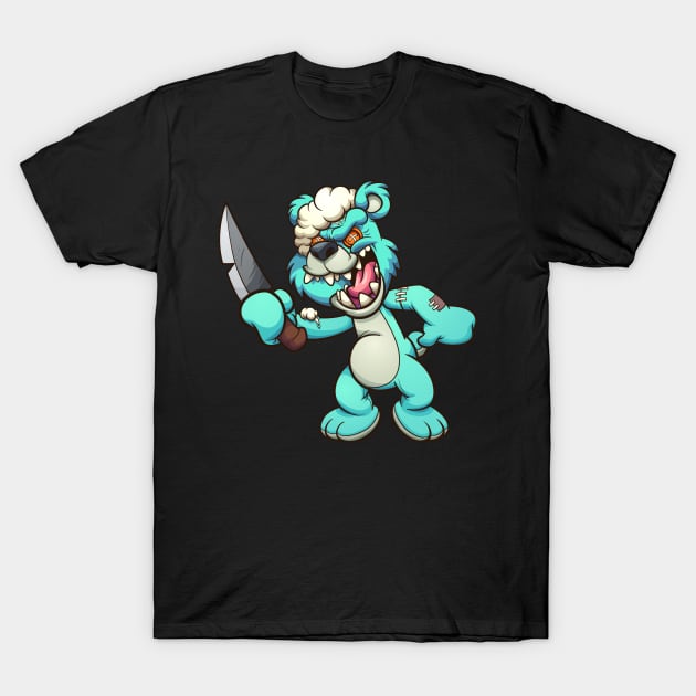 Evil Teddy bear T-Shirt by memoangeles